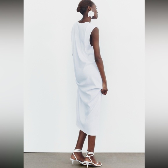 NWT ZARA RIBBED MIDI DRESS - Picture 5 of 8